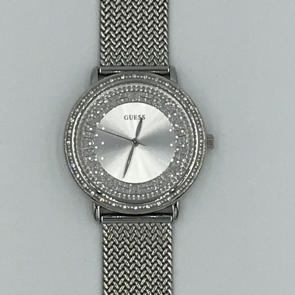 Guess Women’s Silver Tone Watch With Rhinestones - Picture 3 of 9